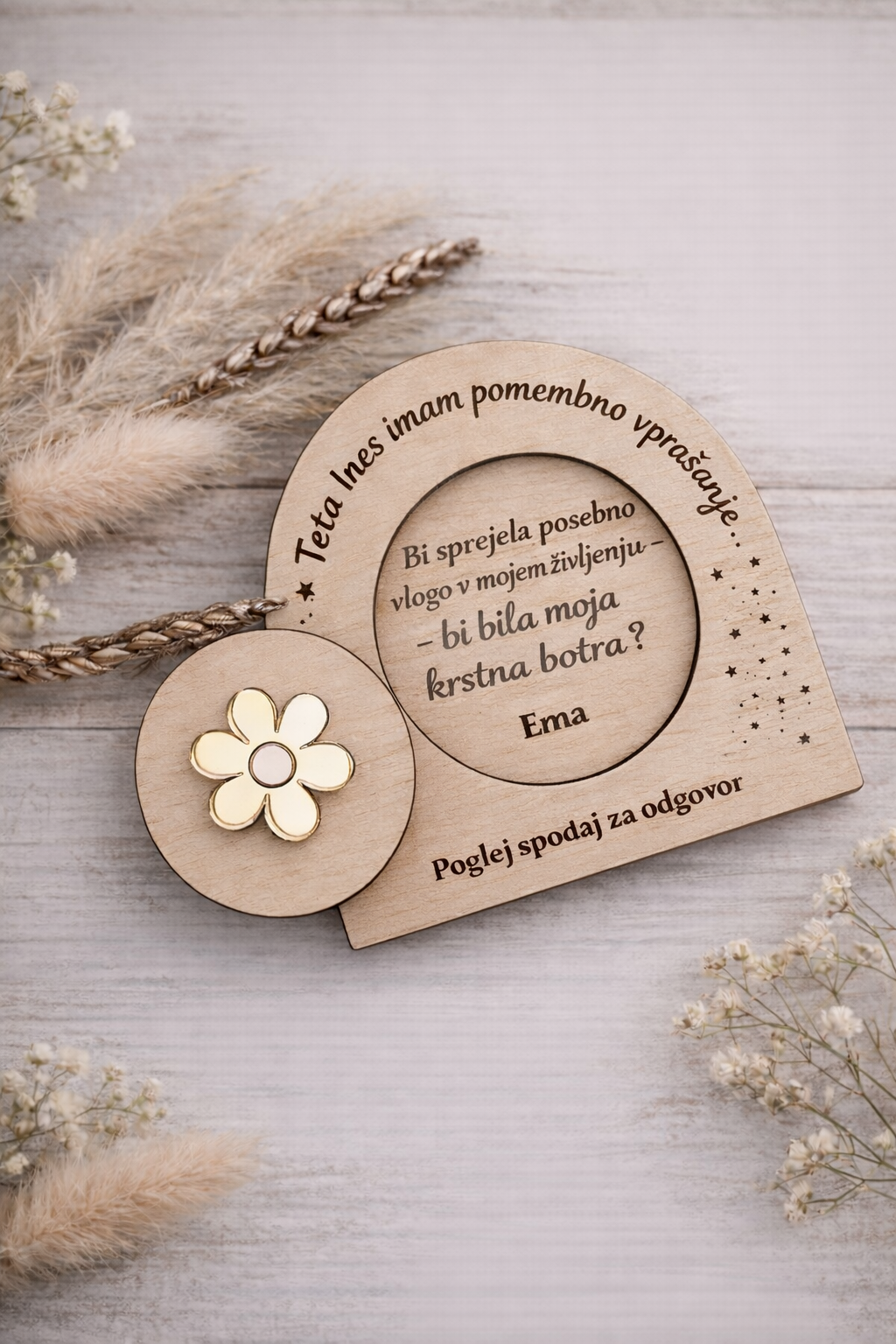 Krstna tablica – rožica