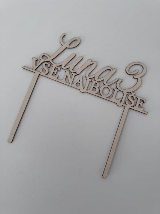 Cake Topper " Vse najboljše"