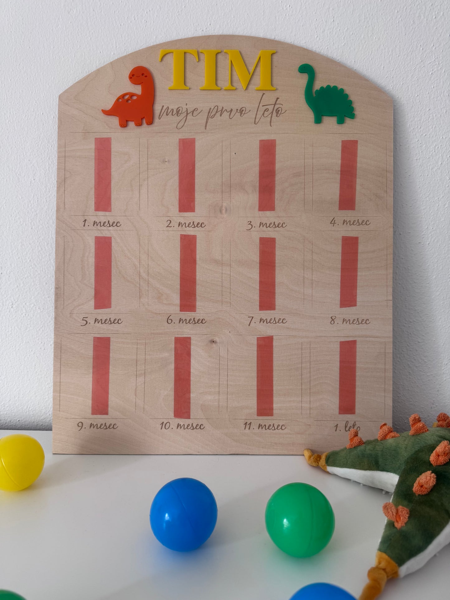 Moje prvo leto - lesena tabla