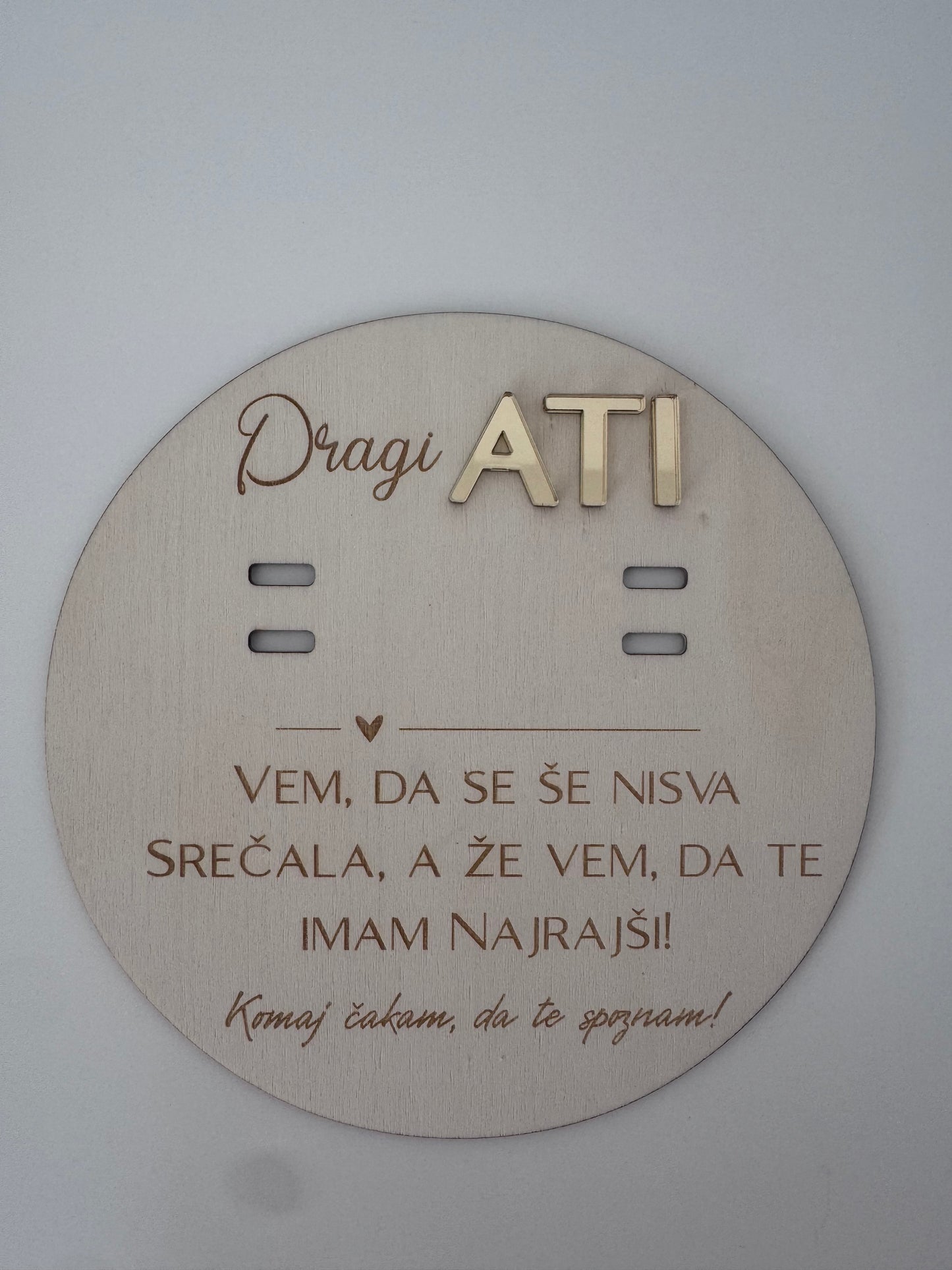 Oznanitvena ploščica "Dragi ati"