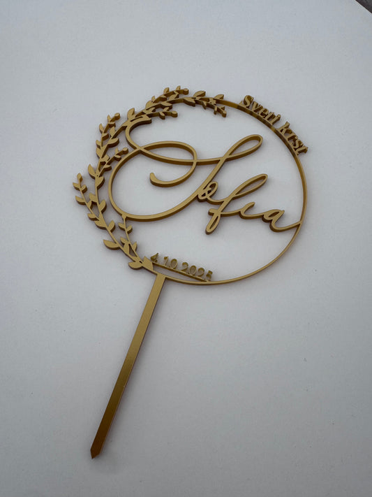 Cake topper "Goldy"