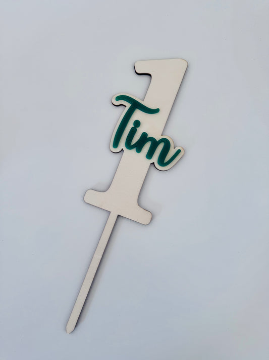 Cake topper "številka in ime"