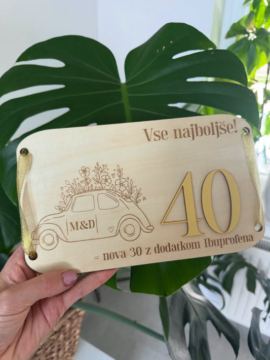 Čestitka za 40. rojstni dan