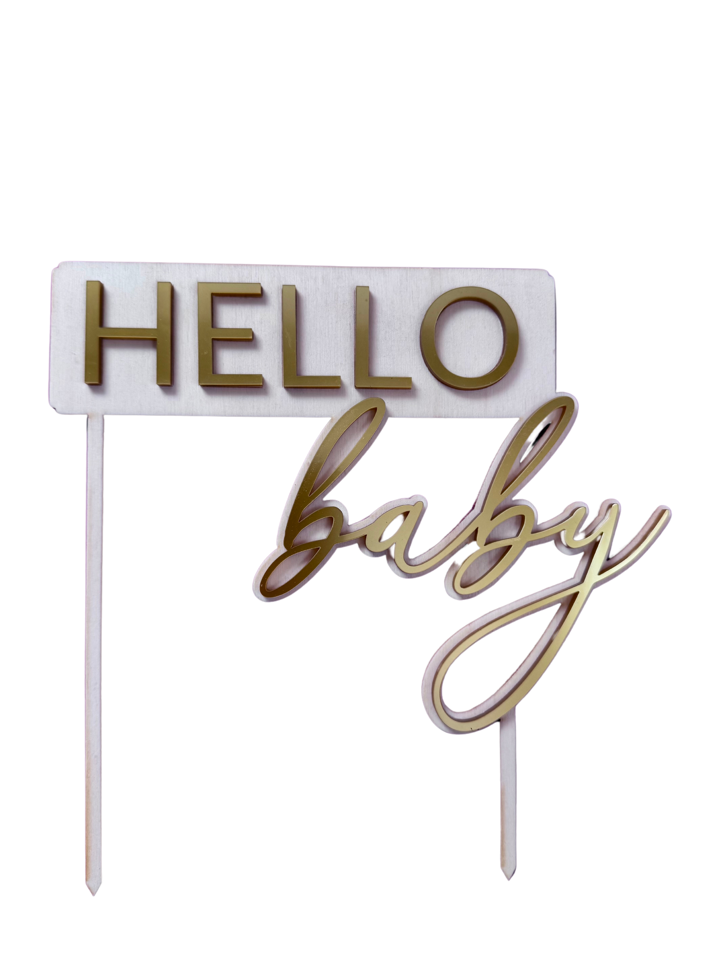 Cake topper “Hello baby”
