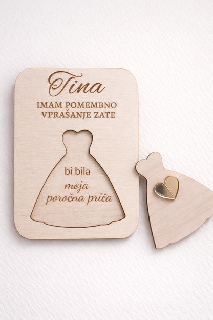 Personalizirana tablica “Boš moja poročna priča”