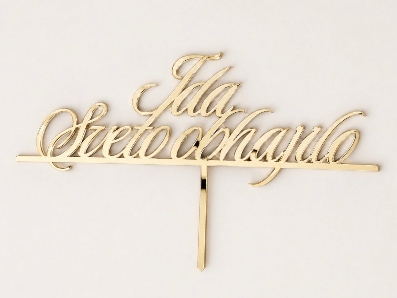 Cake topper s črto