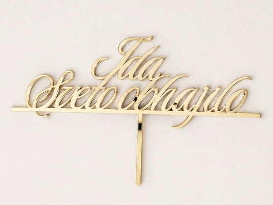 Cake topper s črto