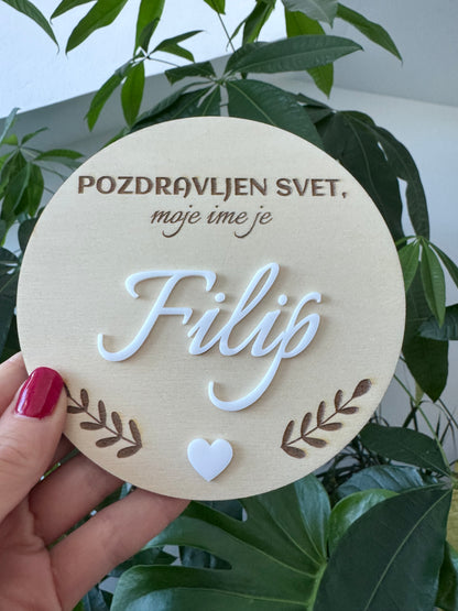 Oznanitvena tablica "Pozdravljen svet 10