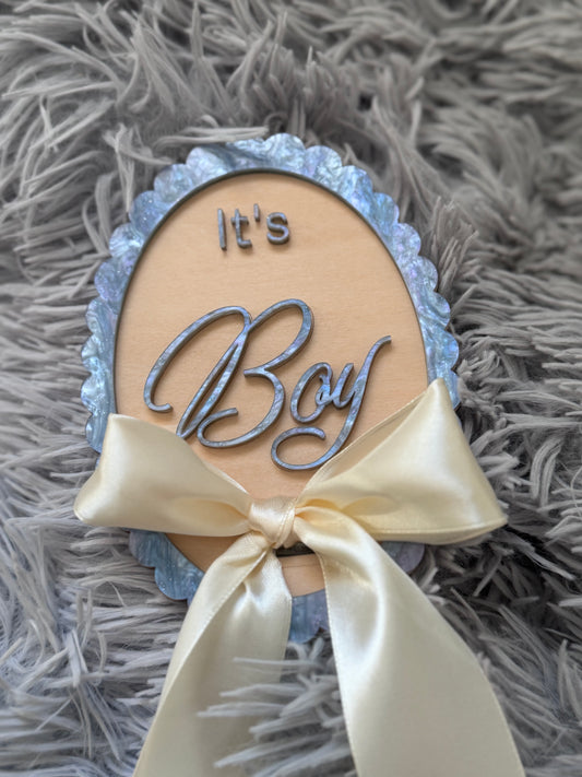 Oznanitvena ploščica "It's a boy"